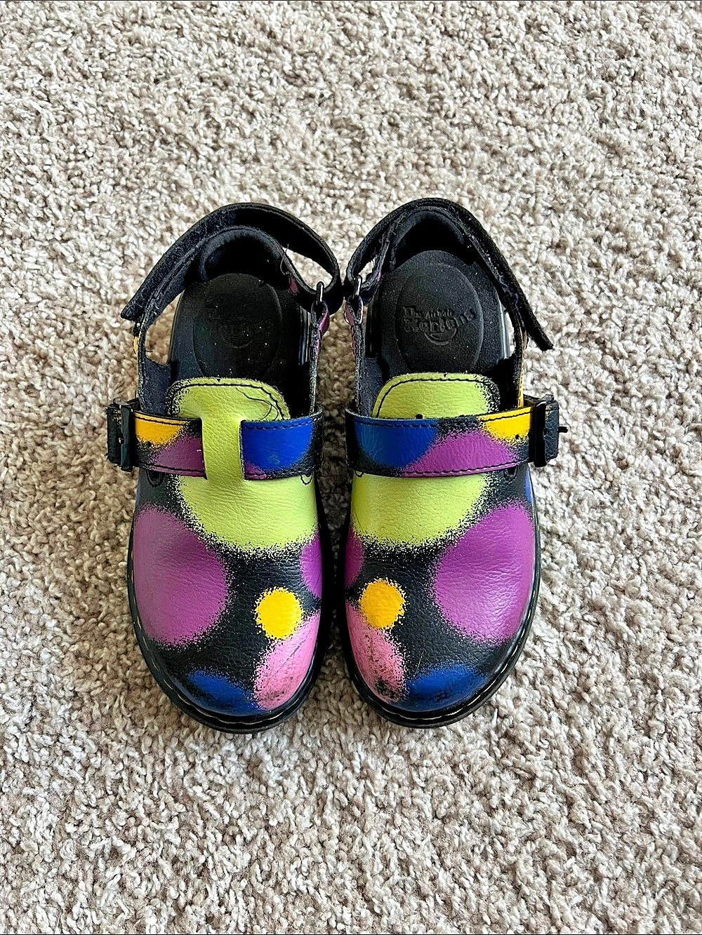 Dr. Martens Toddler Jorgie Multi Haze Slingback Mules
